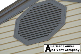 30" octagon gable vent - Mastic: Musket Brown