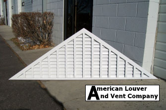 Triangle Gable Vent with Vertical Mullions 