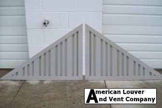 Vertical Non-Functional Half Triangle Gable Vents