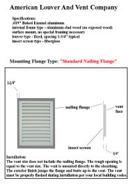 Standard Nailing Flange