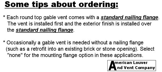 Gable Vent Tips About Ordering